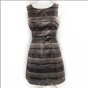 INA Black Gold Sheath Dress size M